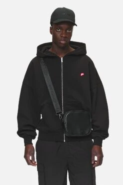 Skibo Logo Faux Leather Shoulder Strap Bag Black -Pegador Sale Store PGDR NEVER TOO LATE ECOMMERCE MALE DAY 1668