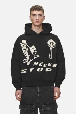 Clayson Boxy Hoodie Washed Black