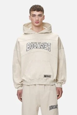 Beech Terry Boxy Hoodie Washed Desert Sand