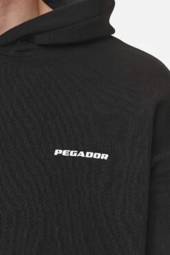 Logo Oversized Hoodie Washed Black White Gum -Pegador Sale Store PGDR NEVER TOO LATE ECOMMERCE MALE DAY 2508