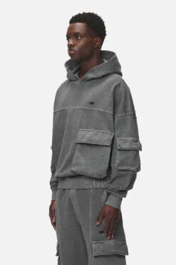 Harvey Terry Cargo Boxy Hoodie Vintage Grey -Pegador Sale Store PGDR NEVER TOO LATE ECOMMERCE MALE DAY 273