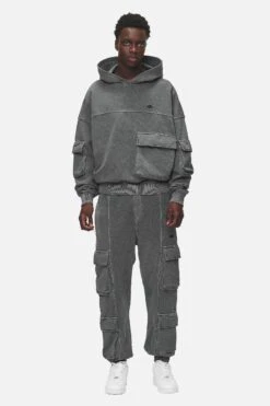 Harvey Terry Cargo Boxy Hoodie Vintage Grey -Pegador Sale Store PGDR NEVER TOO LATE ECOMMERCE MALE DAY 274