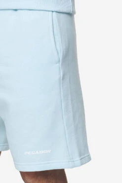 Logo Heavy Sweat Shorts Washed Baby Blue White Gum -Pegador Sale Store PGDR Next Wave E COMMERCE MENS DAY 248625