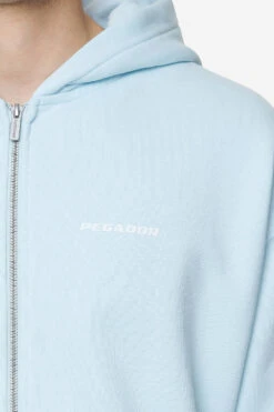Logo Oversized Sweat Jacket Washed Baby Blue White Gum -Pegador Sale Store PGDR Next Wave E COMMERCE MENS DAY 248661