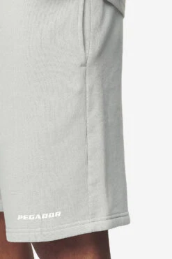 Logo Heavy Sweat Shorts Washed Pearl Grey White Gum -Pegador Sale Store PGDR Next Wave E COMMERCE MENS DAY 248693