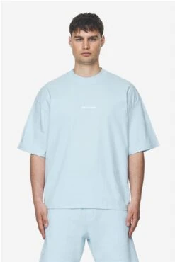 Logo Boxy Tee Washed Baby Blue White Gum