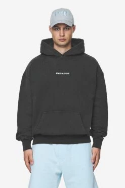 Colne Logo Oversized Hoodie Vintage Black Baby Blue -Pegador Sale Store PGDR Next Wave E COMMERCE MENS DAY 248892