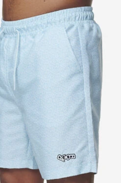 Kempton Monogram Swim Shorts Baby Blue -Pegador Sale Store PGDR Next Wave E COMMERCE MENS DAY 249200