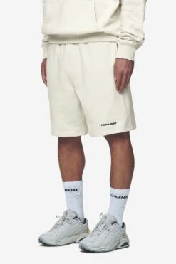 Logo Heavy Sweat Shorts Washed Salty Cream Black Gum