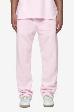 Logo Wide Sweat Pants Washed Bubblegum White Gum