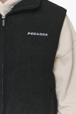Bardon Cord Puffer Vest Black -Pegador Sale Store PGDR OUTERWEAR MENS6021