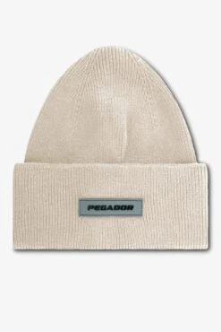 Pegador Ranyo Logo Rubber Beanie Light Beige