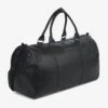 Strahan Logo Faux Leather Weekender Black