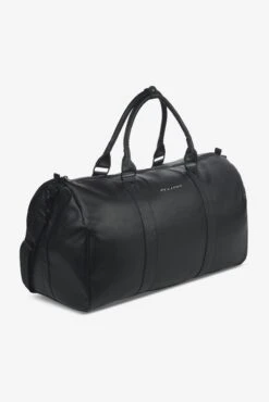 Strahan Logo Faux Leather Weekender Black