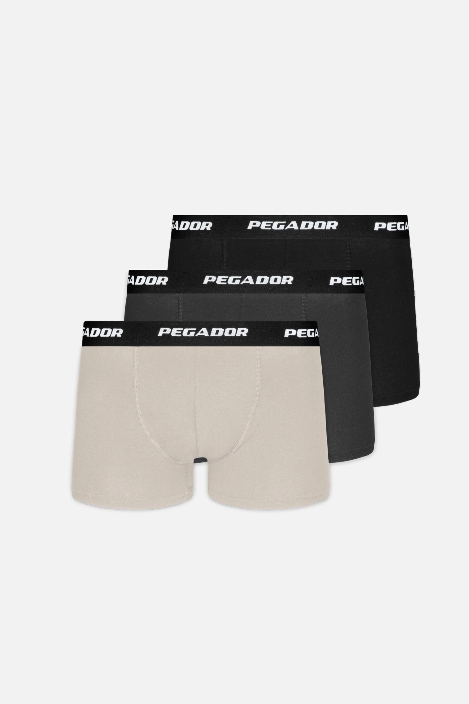 Pegador Tantun Boxershorts 3 Pack Light Beige Anthracite Black 1 Pegador Tantun Boxershorts 3 Pack Light Beige Anthracite Black