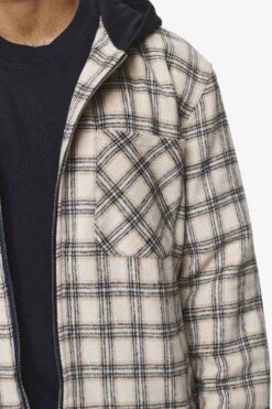 Fontana Hooded Hairy Zip Flannel Jacket Cream Orange -Pegador Sale Store detail PGDR BLACKFRIDAY 2023 MENS19170