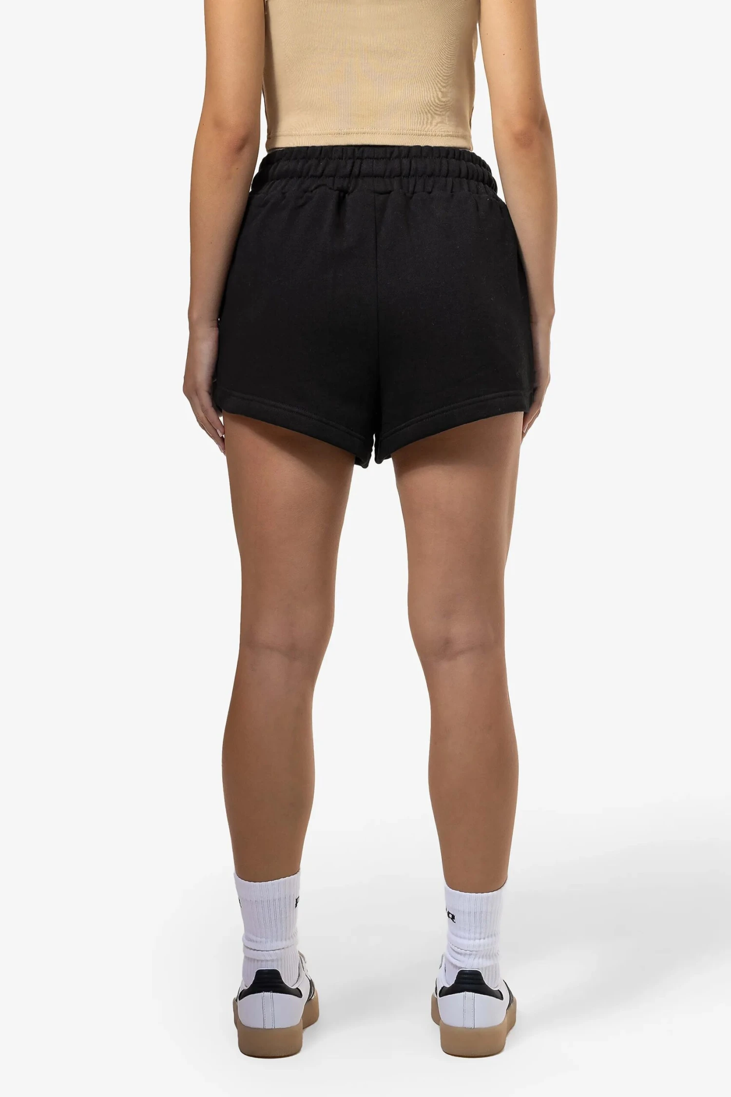 Wiluna High Waisted Sweat Shorts Black White Gum 4 Wiluna High Waisted Sweat Shorts Black White Gum - Image 4