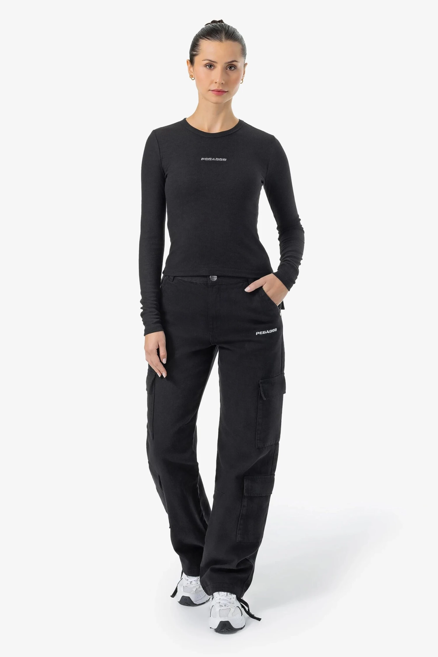 Nina Longsleeve Washed Black Dark Grey 2 Nina Longsleeve Washed Black Dark Grey - Image 2