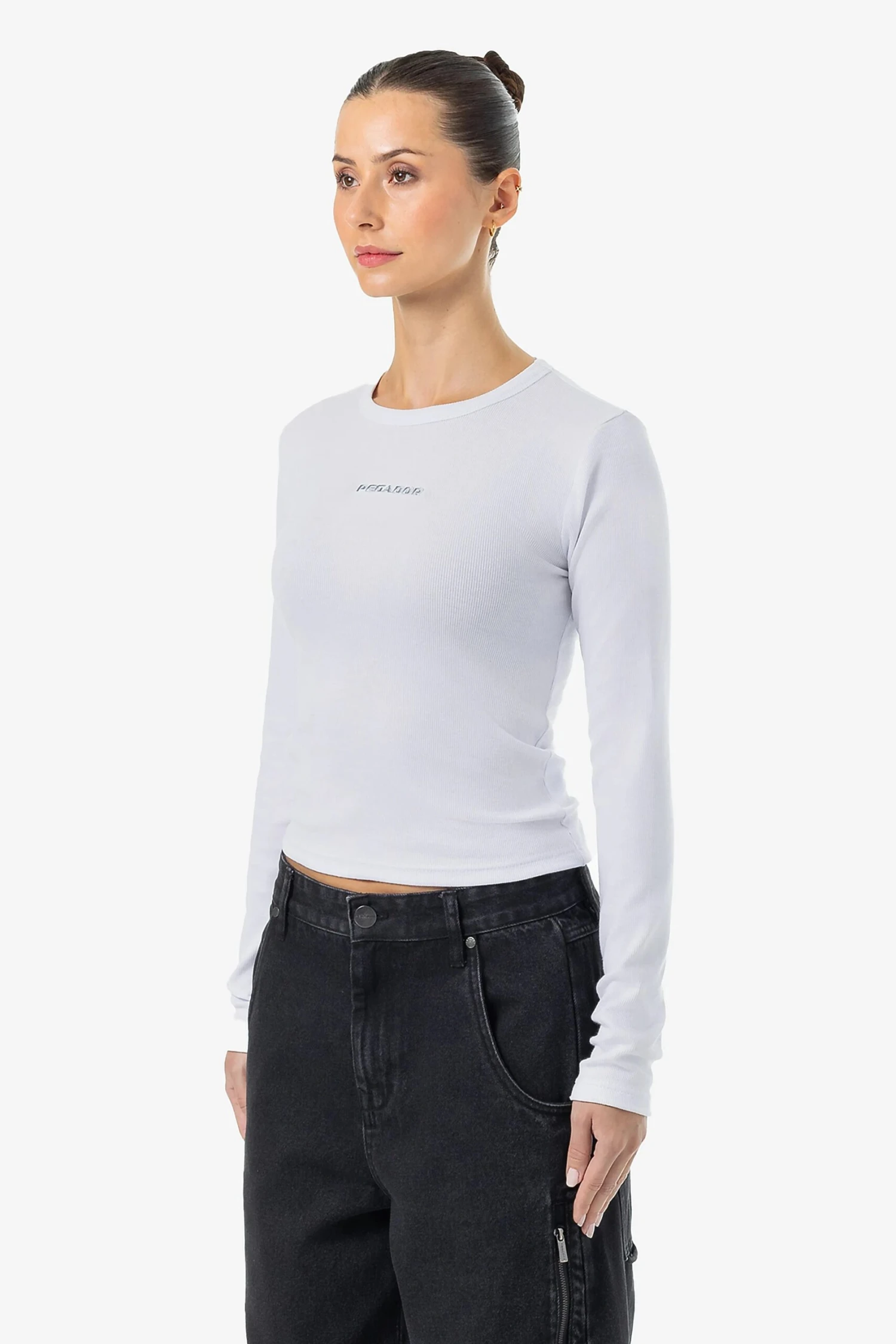 Nina Longsleeve White Light Grey 3 Nina Longsleeve White Light Grey - Image 3