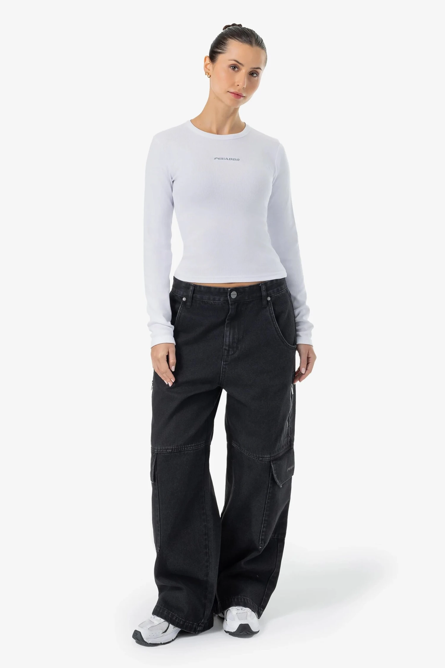 Nina Longsleeve White Light Grey 2 Nina Longsleeve White Light Grey - Image 2