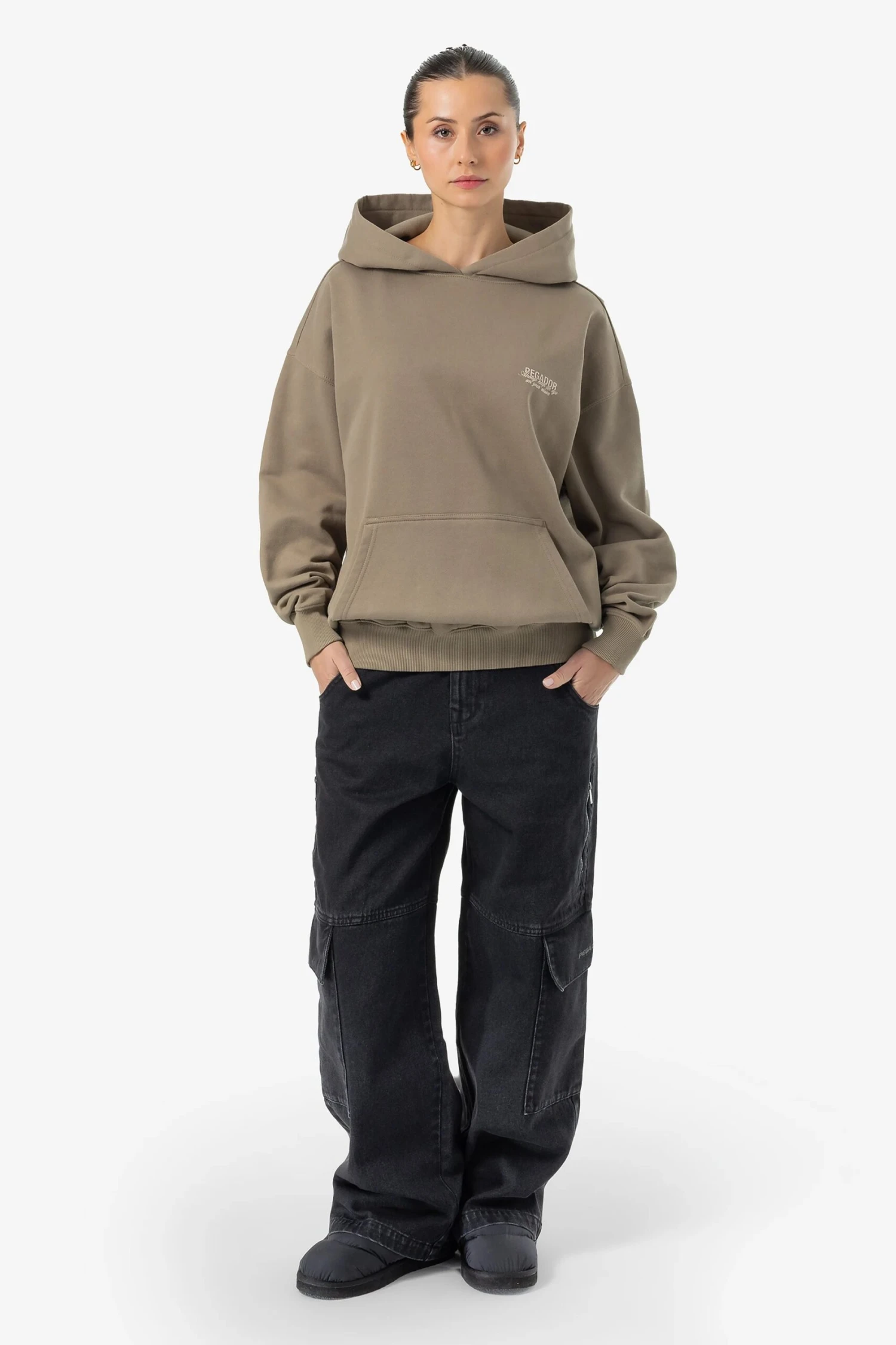 Akira Oversized Hoodie Washed Desert Taupe 2 Akira Oversized Hoodie Washed Desert Taupe - Image 2
