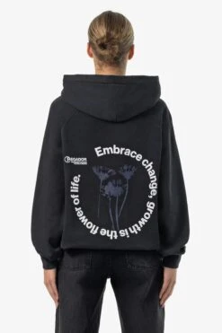 Roya Oversized Raglan Hoodie Vintage Black