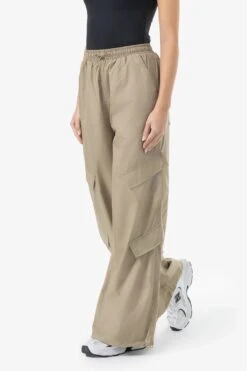 Nelly Cargo Tracksuit Pants Desert Taupe
