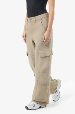 Isa Baggy Cargo Jeans Washed Desert Taupe
