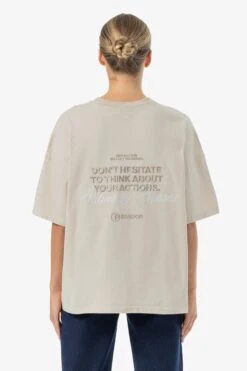 Lina Oversized Tee Washed Light Beige