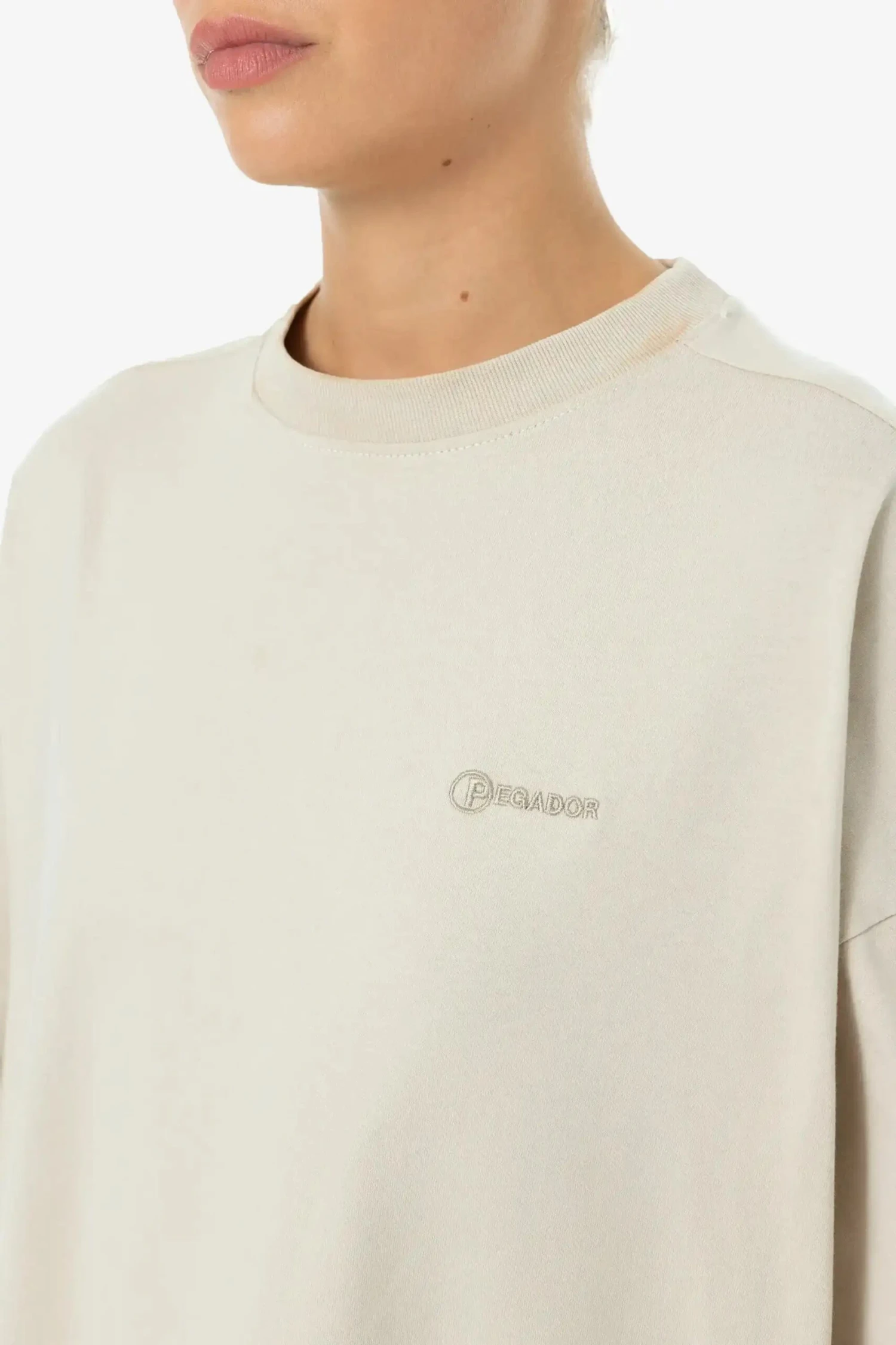 Lina Oversized Tee Washed Light Beige 6 Lina Oversized Tee Washed Light Beige - Image 6