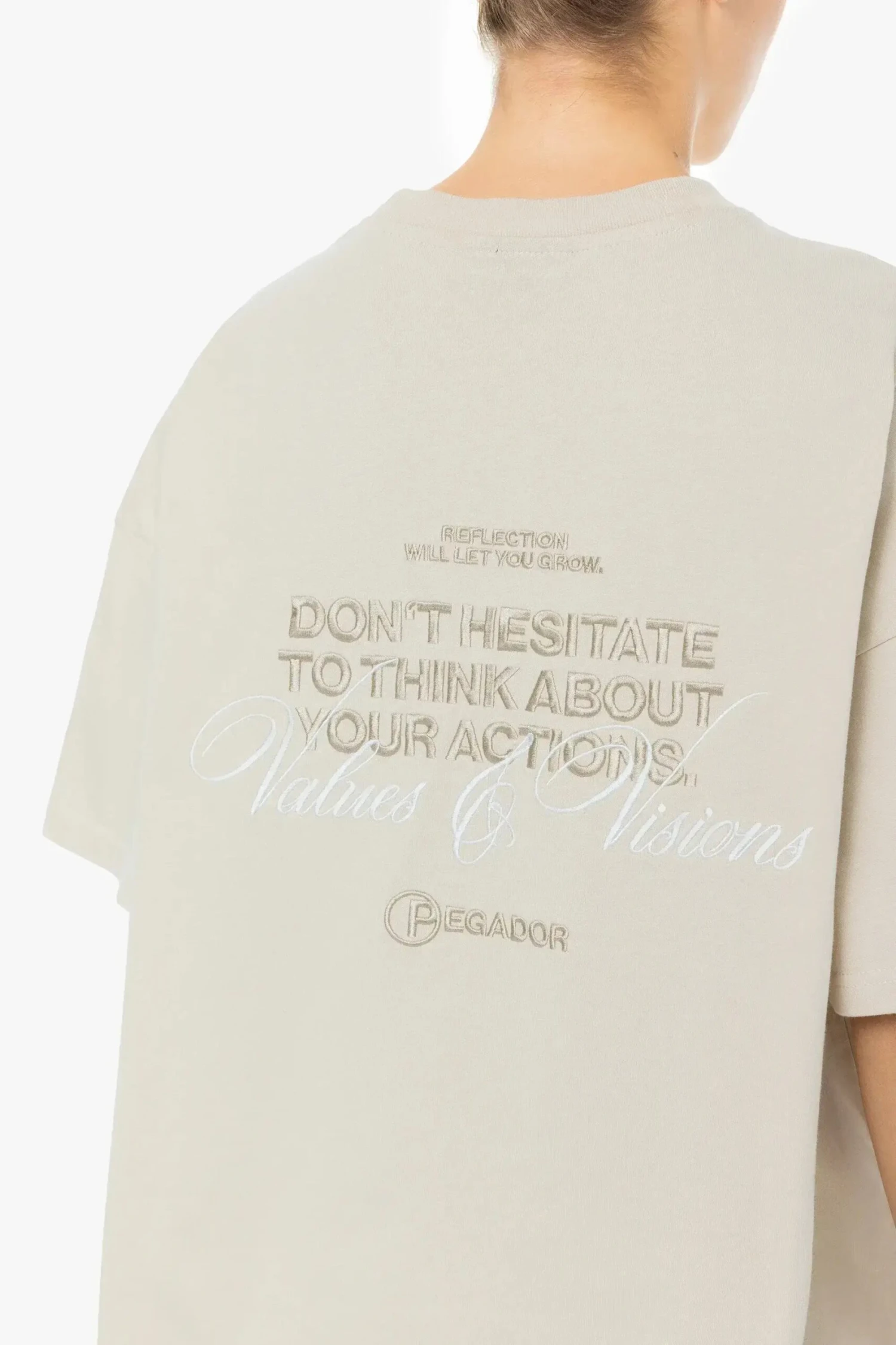 Lina Oversized Tee Washed Light Beige 5 Lina Oversized Tee Washed Light Beige - Image 5