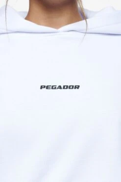 Culla Logo Oversized Cropped Hoodie White -Pegador Sale Store PEGADOR E COMMERCE FINER THINGS FEMALE43354