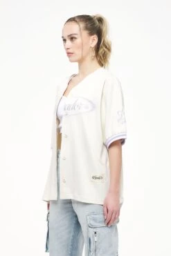 Angeles Oversize Baseball Shirt Angels Cream -Pegador Sale Store PEGADOR TRUST THE PROCESS ECOMMERCE MALE31165