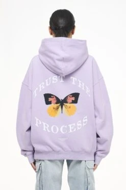 Mace Oversized Hoodie Vintage Washed Purple Paste