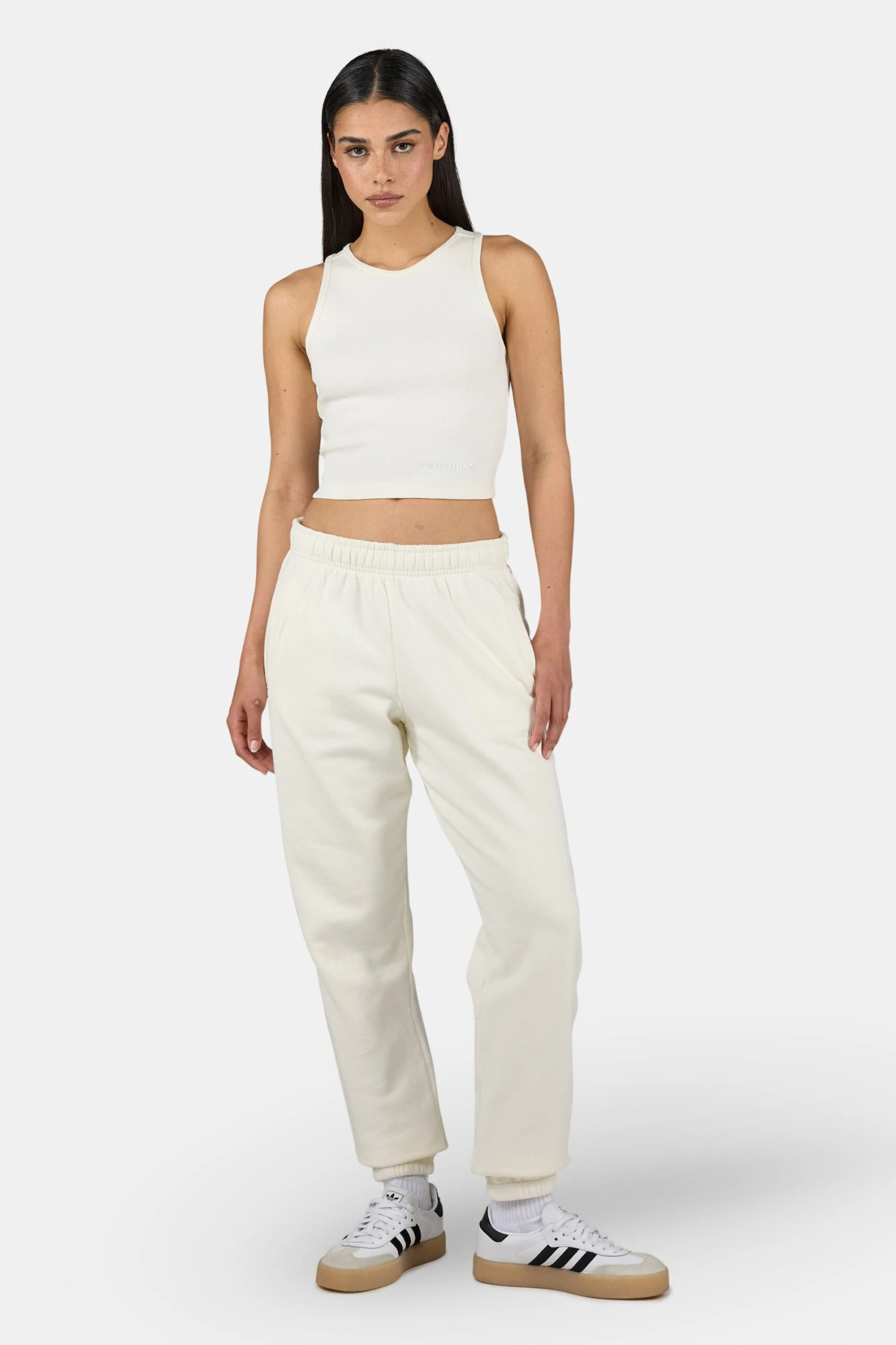 Villa High Waisted Sweat Pants Washed Unbleached White 2 Villa High Waisted Sweat Pants Washed Unbleached White - Image 2