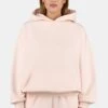 Clarita Logo Oversized Hoodie Washed Dusty Rose White