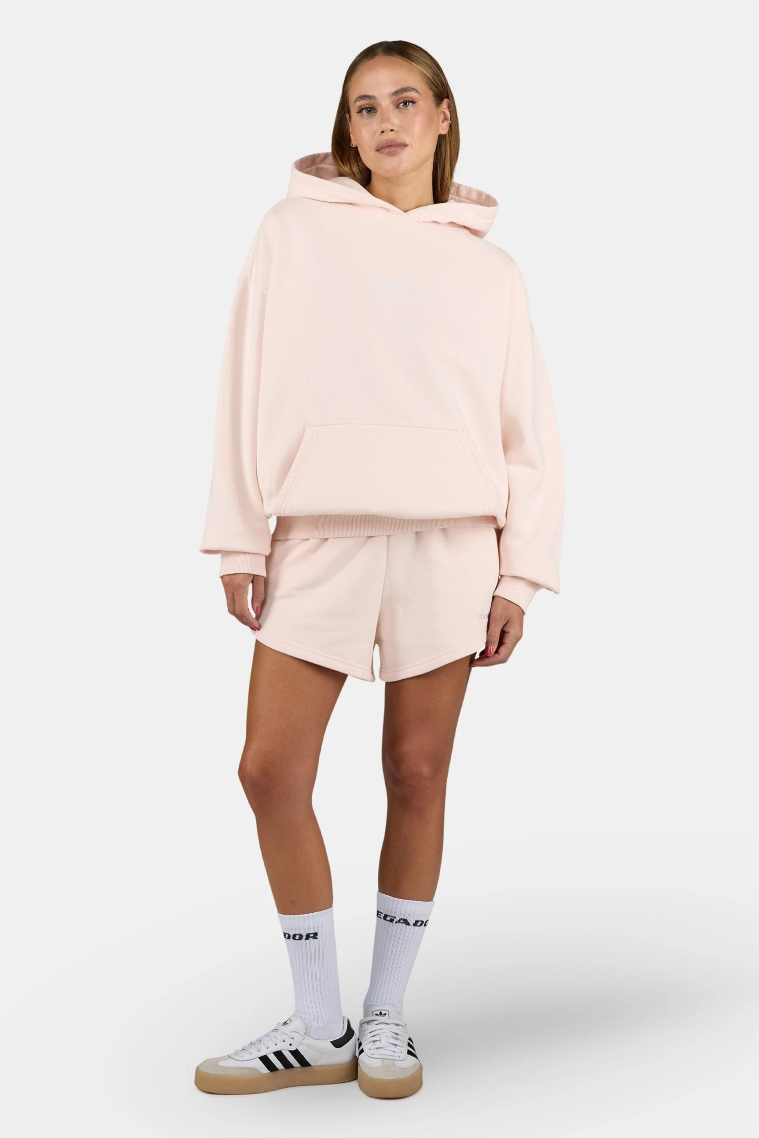 Clarita Logo Oversized Hoodie Washed Dusty Rose White 2 Clarita Logo Oversized Hoodie Washed Dusty Rose White - Image 2