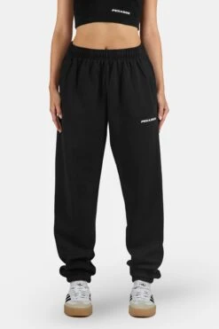 Villa High Waisted Sweat Pants Black White