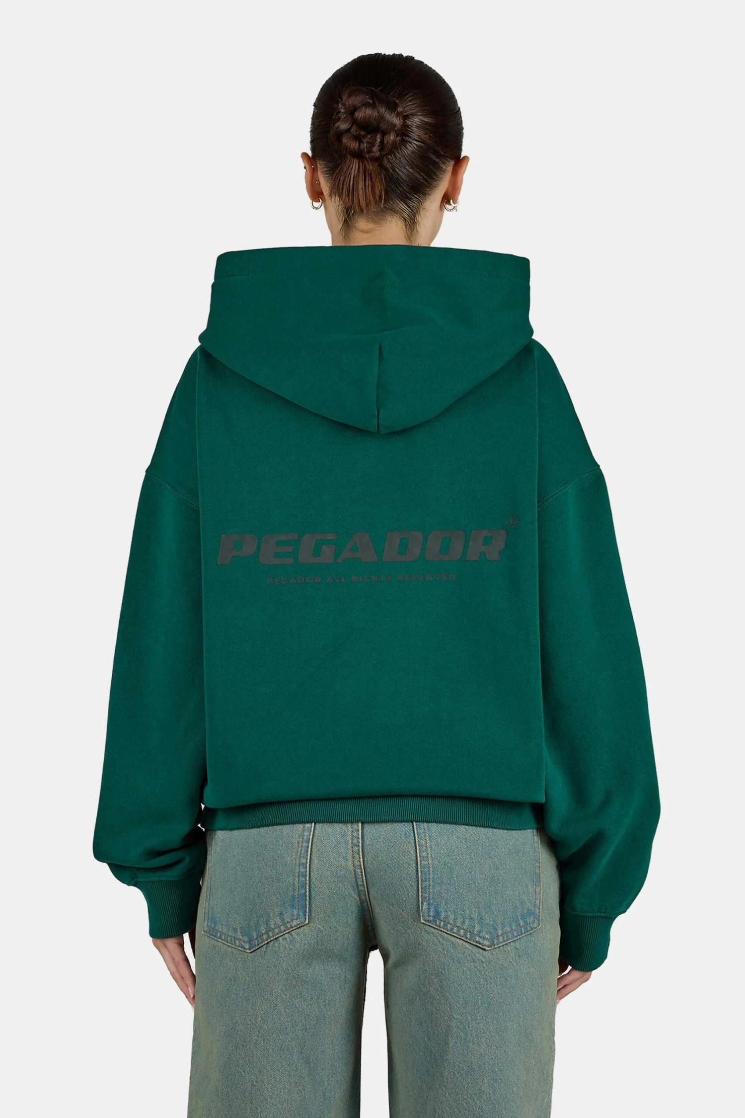 Atna Logo Oversized Hoodie Washed Dark Green