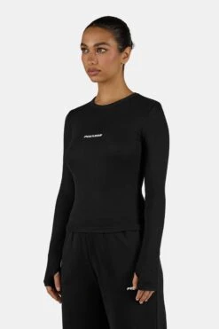 Nina Longsleeve Washed Black White -Pegador Sale Store PGDR 4280 002 004 NINA LONG SLEEVE WASHED BLACK WHITE 23128