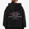 Ella Oversized Hoodie Washed Black