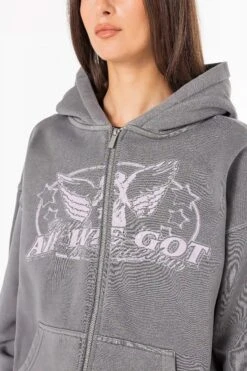 Loni Oversized Sweat Jacket Vintage Grey -Pegador Sale Store PGDR 4729 386 VINTAGEGREY 0326