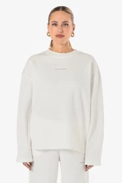 Amanda Rib Longsleeve Washed Warm White