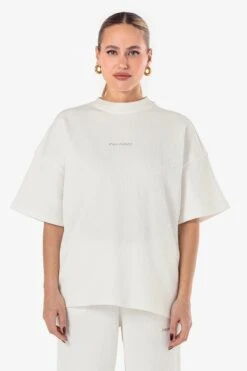 Amanda Rib Tee Washed Warm White