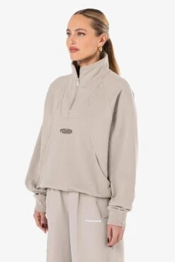 Norma Oversized Halfzip Sweater Washed Dark Stone -Pegador Sale Store PGDR 4745 555 WASHEDDARKSTONE 0494