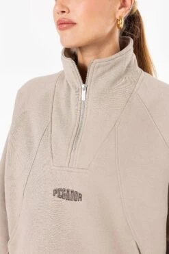 Norma Oversized Halfzip Sweater Washed Dark Stone -Pegador Sale Store PGDR 4745 555 WASHEDDARKSTONE 0501