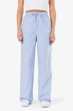 Eva Loose Pants Baby Blue White