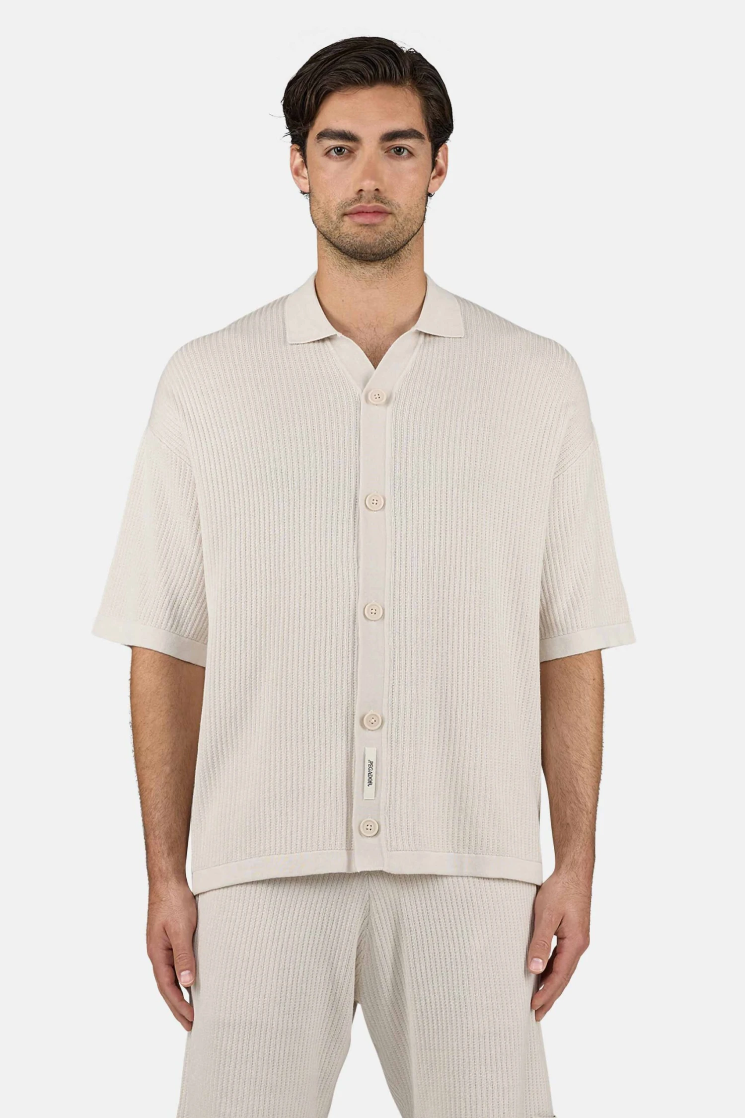 Campbell Knit Shirt Dark Unbleached 1 Campbell Knit Shirt Dark Unbleached