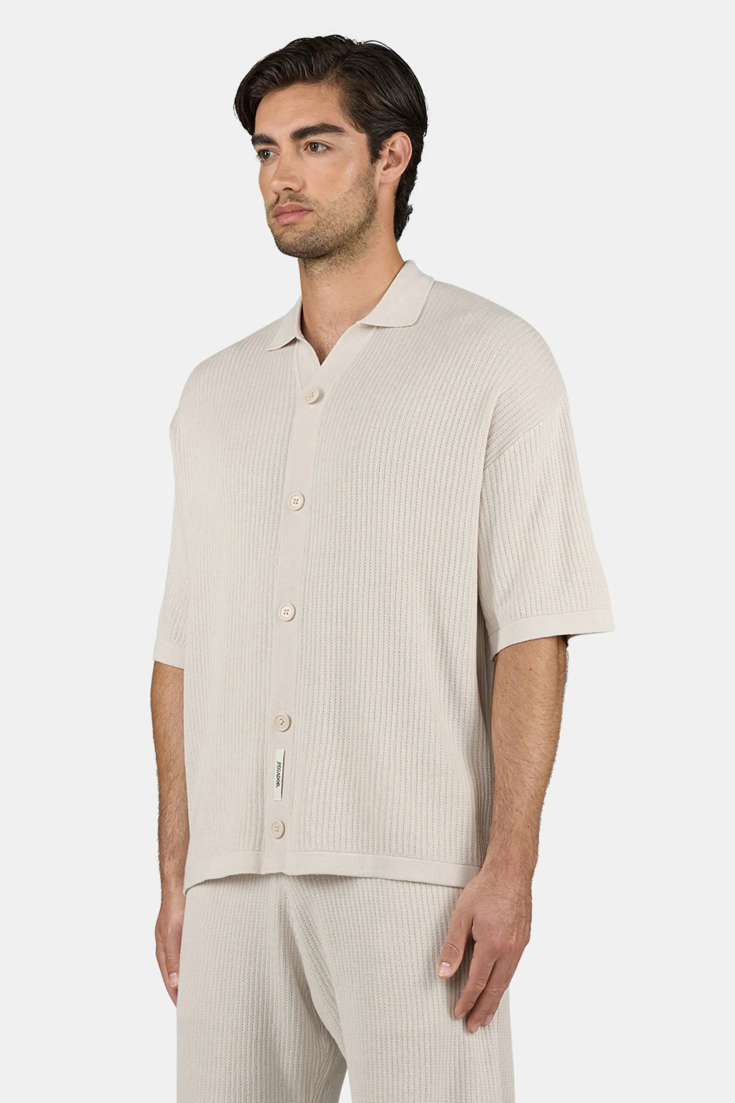 Campbell Knit Shirt Dark Unbleached 3 Campbell Knit Shirt Dark Unbleached - Image 3