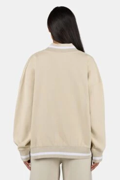Stina V-Neck Oversized Sweater Washed Light Beige -Pegador Sale Store PGDR 6068 487 Stina V Neck Oversized Sweater Washed Light Beige 6178